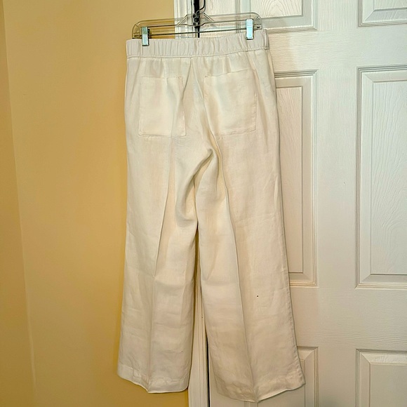 LOFT Wide-leg white linen pants. Size Small. - Picture 9 of 9